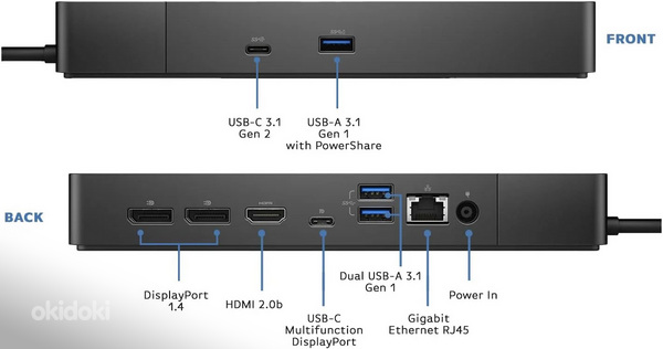 Док-станция Dell USB-C WD19S + зарядное устройство 130W