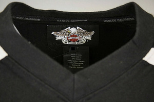 Harley-Davidson Men's Black Grey Skull V-Neck L Sleeve (4 foto / 4)