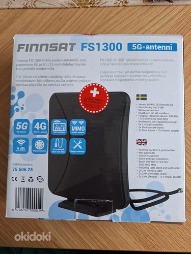FinnSat FS1300 6dBi MIMO 4G 5G LTE antenn (foto #1)