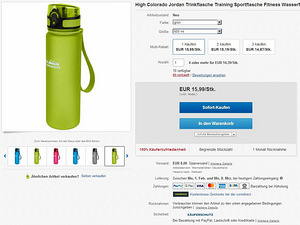 Water Bottle BPA Free Tritan 650 ml (5 foto / 5)