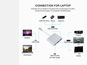Adapter USB Type-C To HDMI USB 3.0 Type-C (5 foto / 6)
