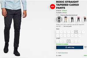 G-Star RAW ROXIC STRAIGHT TAPERED CARGO PANTS W34 L36 (9 foto / 10)