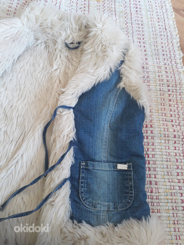 Джинсовый жилет J Jeans с подкладкой из овчины для 7-8 лет