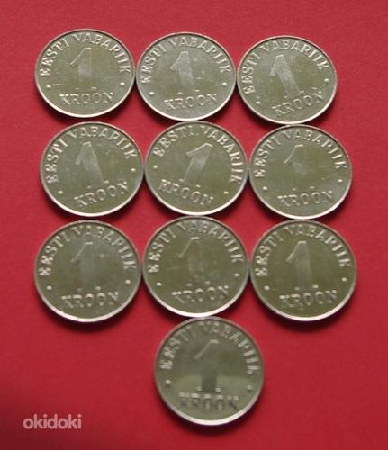 Эстония 1 крона 1993, 1-кроновые монеты,белые (фото #3)