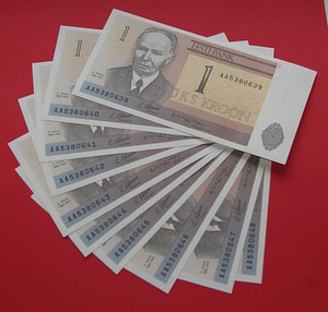 Эстония 1 крона 1992, новая, UNC