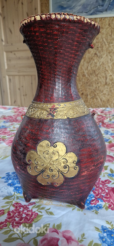 Деревянная напольная ваза (фото #2)