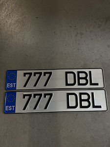 Номерной знак 777DBL