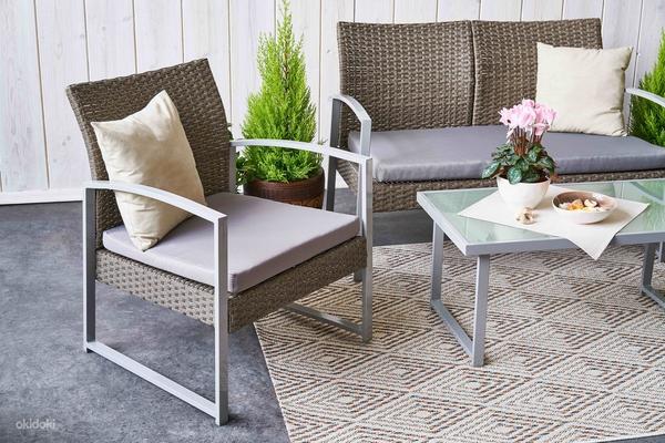 Комплект садовой мебели Диван 2 стула и стол (фото #3)