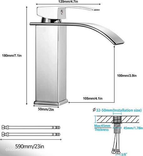 Дизайн Смеситель, Gavaer E-0008 Смеситель для ванной !Водопад. (фото #6)
