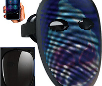 Цифровая светодиодная маска на Хэллоуин, RGB, Wi-Fi