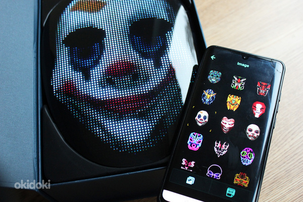 Цифровая светодиодная маска на Хэллоуин, RGB, Wi-Fi (фото #7)