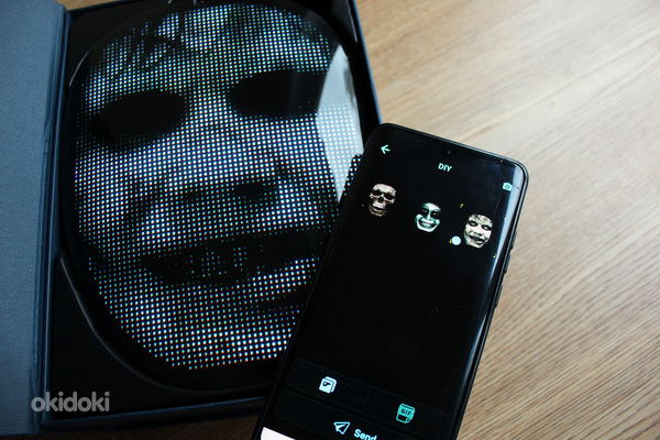 Цифровая светодиодная маска на Хэллоуин, RGB, Wi-Fi (фото #8)