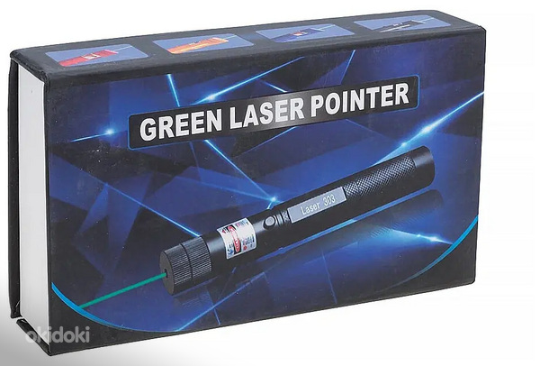 Лазер с зеленым лучом, со сменным аккумулятором (фото #3)