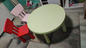 Laud + 2 tooli