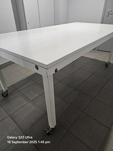 Valge laud söögilaud kontorilaud kirjutuslaud 2m x 1m (2 foto / 8)