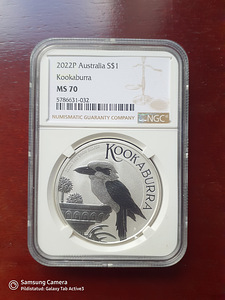 Elizabeth kookaburra NGC MS 70 9999 hõbemünt (1 foto / 2)