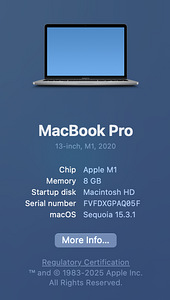 MacBook Pro M1, 512GB/8GB (13-inch, 2020) (3 foto / 4)