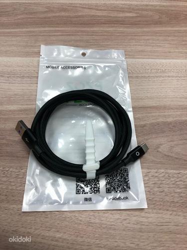 Fast Charging Cable USB - Type C, textile, 1.5 m (foto #1)