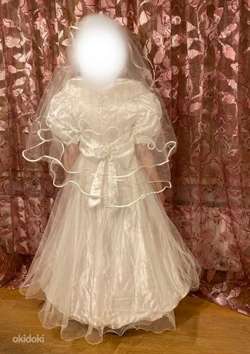 Воздушное свадебное платье + фата (фото #2)
