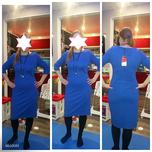 Синее платье миди vaide. М (38)