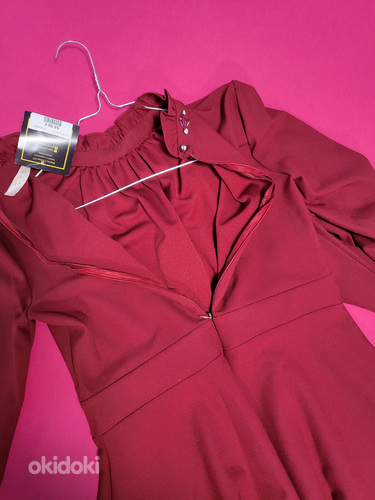 Торжественное платье бордового цвета s. М (фото #5)
