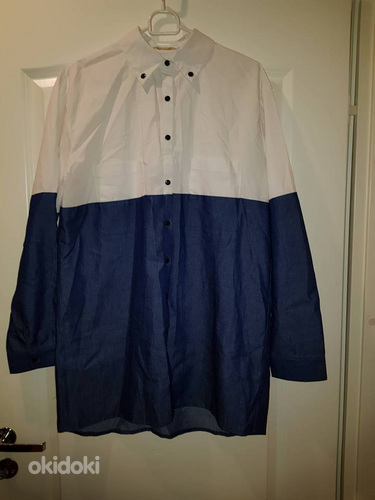 Бело-синяя рубашка, Новая, с. L/XL (фото #6)