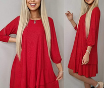 UUS Ярко-красное платье с блестками, размер XL+