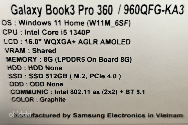 Samsung Galaxy Book3 Pro 360 (foto #4)