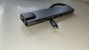 Usb-c hub 8 in 1 usb, ethernet (rj-45), hdmi, sd card...