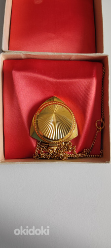 Антикварные советские женские часы с подвеской СССР, позолоч (фото #2)