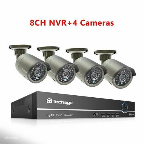 8CH 1080P CCTV video süsteem система видеонаблюдения 2MP Ауд (фото #1)