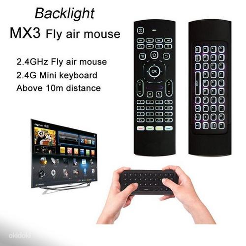 Air Mouse T3 MX3 Backlit Remote Control 2.4G Wireless Keybo (фото #3)