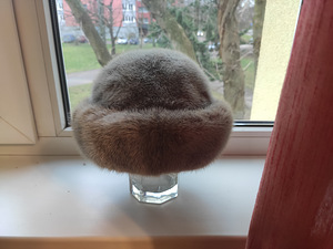 Naiste talvemüts, sinine naarits 56/57 (1 foto / 2)