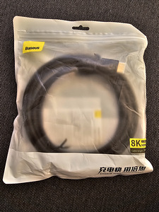 Baseus HDMI 2.1 Kaabel 8K 60Hz 3D HDR 48Gbps 3m Must (2 foto / 2)