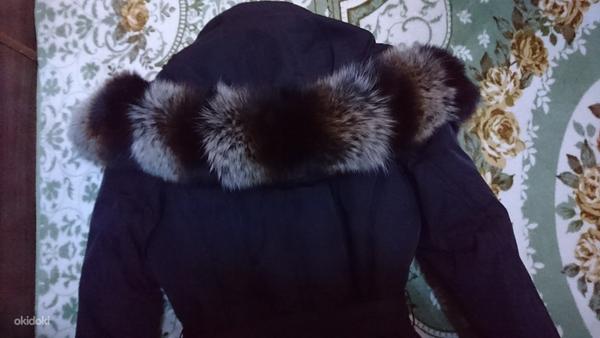 Зимняя куртка чёрная с натуральным-шикарным мехом (фото #3)