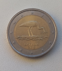 2 евро Латвия 2015 года. Обмен.