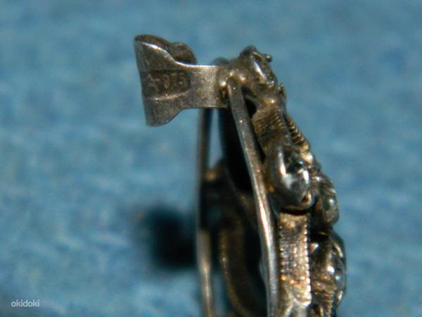 Красивая серебряная брошь с фианитами 875 пр (фото #3)