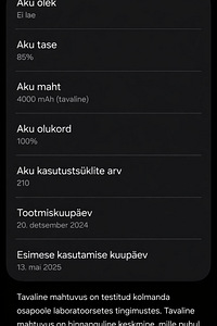 Samsung Galaxy S25 256GB (valge) – väga heas korras (5 foto / 5)
