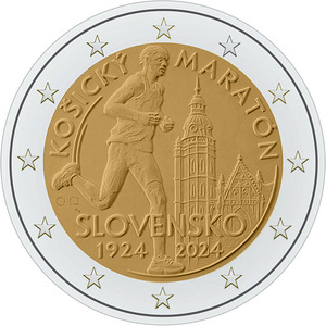 Slovakkia 2 euro 2024 Košice Marathon UNC