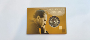 Eesti 2 euro 2016.a. Paul Keres, coincard (1 foto / 3)