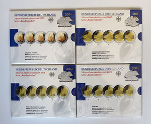 Германия 2 евро Proof ADFGJ 2006-2022 (3 фото из 4)