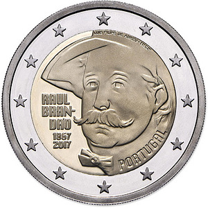 Portugal 2 euro 2017a. "Raul Brandão" UNC (1 foto / 1)