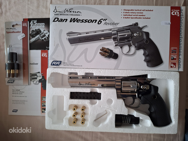 Dan Wesson 6" 4,5mm steel BB CO2 revolver (фото #3)