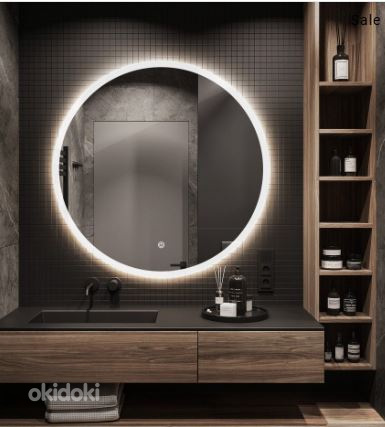 Uus Led peegel diam 60, 80, 90cm/ 3värvi valikud, uduvastane