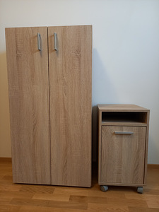 Uuevaaärne komplekt: Riiul-kapp + ratastega kapp/öökapp (3 foto / 10)