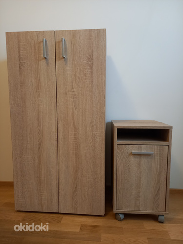 Дешевый комплект: Полка-шкаф + шкаф на колесиках/тумбочка (фото #3)