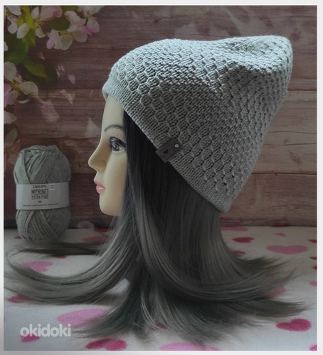 Новые зимние женские шапочки 100% меринос 54/57 см (фото #6)