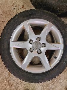 Audi литые диски 5x112 с шинами (3 фото из 10)