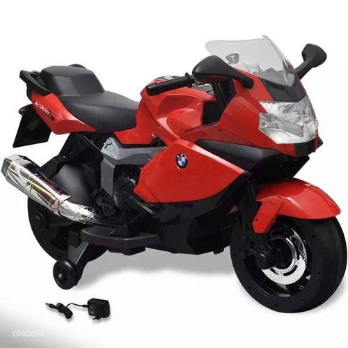 Электрический мотоцикл детский BMW 283, красный (фото #8)