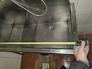 Roostevabast terasest kraanikauss, valamu 110 x 55 cm (5 foto / 5)